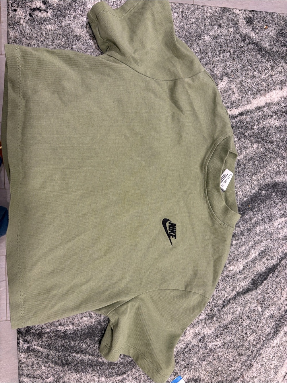 Nike Olive Green Short Sleeve Tee with Black Logo